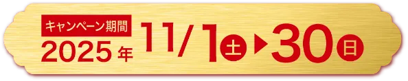 キャンペーン期間2025年11/1(土)~30(日)