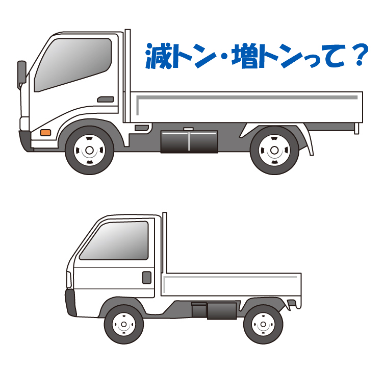 トラックの最大積載量はアレンジできる トラックの増トンと減トンと