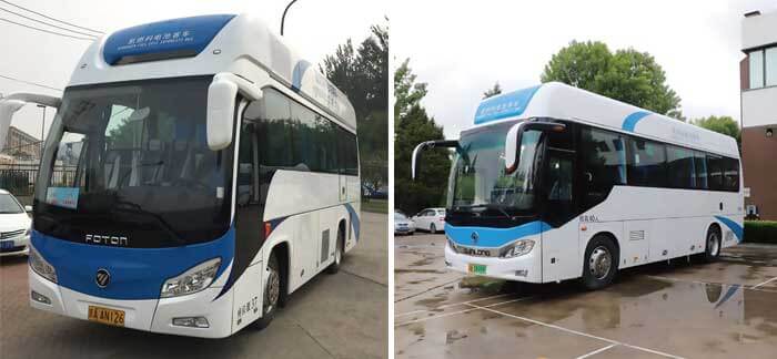中国国内で稼働する億華通の燃料電池システムを搭載したFCバス...ザ・トラック