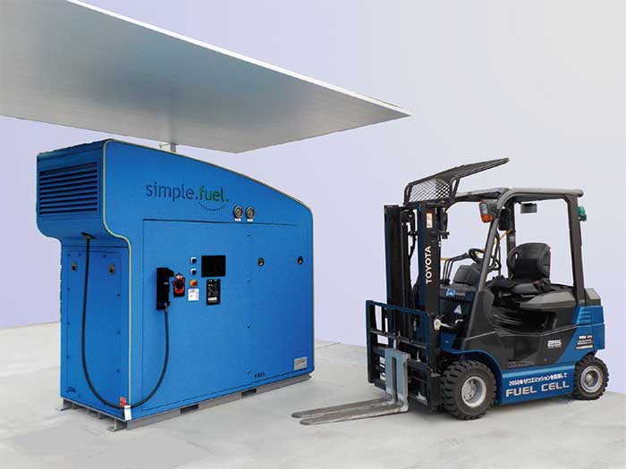 トヨタの小型水電解式水素発生充填装置「Simple Fuel」とFCフォークリフト...ザ・トラック