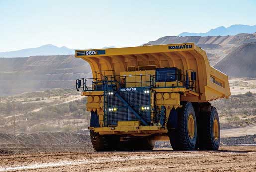 鉱山用のコマツ電気駆動式超大型ダンプトラック「980E-4」...ザ・トラック