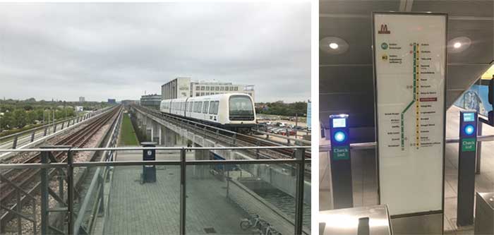 自動運転のコペンハーゲンメトロ（左）　現在の路線図（右）...ザ・トラック