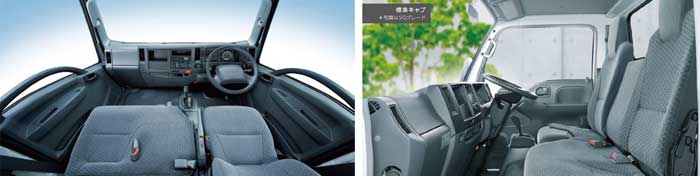 機能的なエルフの運転席はドライバーの使い勝手に優れている...ザ・トラック