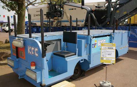 バッテリー電動電源車。交流出力回路もあり用途は多岐にわたる...ザ・トラック