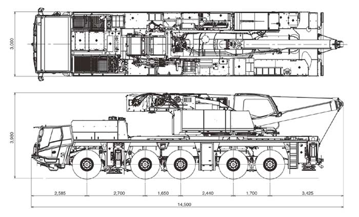 新型オールテレーンクレーンの公道走行状態（ATF-220N-5.1）...ザ・トラック