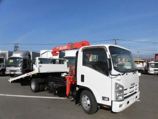 いすゞ エルフ 小型 車両重機運搬 3段クレーン ラジコンの中古トラック画像2