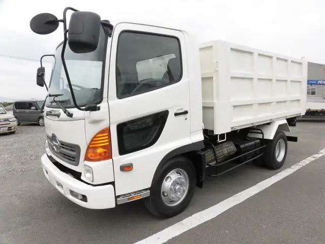 日野 レンジャー 中型/増トン ダンプ 土砂禁 ステンレス張りの中古トラック画像1