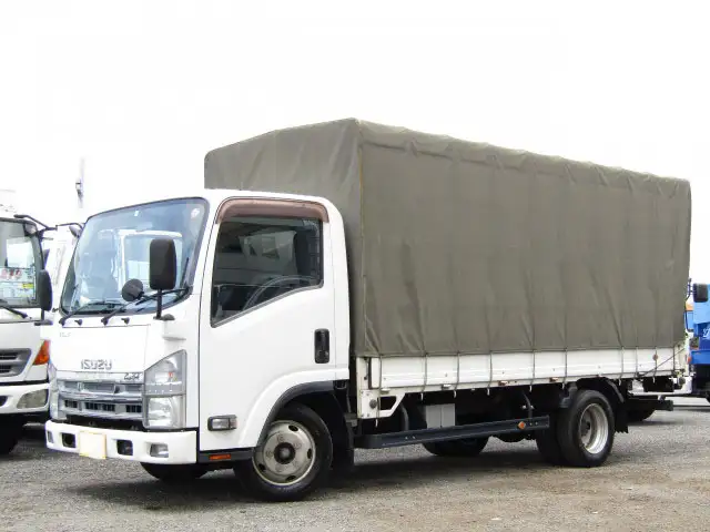 いすゞ エルフ 小型 平ボディ 幌 TKG-NLR85AR の中古トラック【車両No.99824】