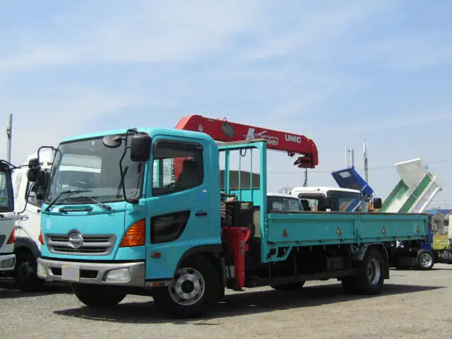 日野 レンジャー 中型/増トン クレーン付 床鉄板 4段 の中古トラック【車両No.101015】