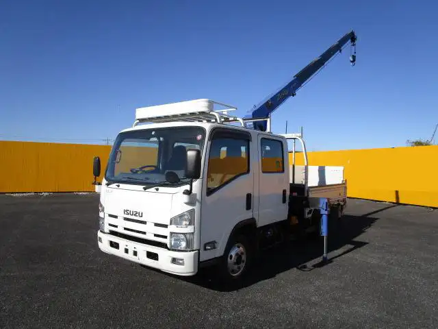 いすゞ エルフ 小型 クレーン付 Wキャブ パワーゲート の中古トラック【車両No.104582】