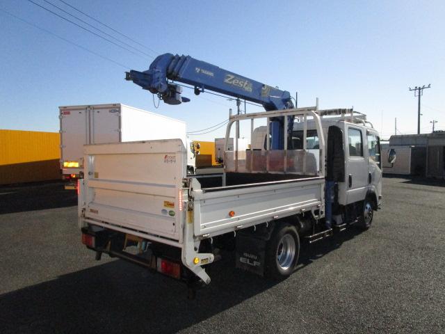 クレーン付き　エルフ　いすゞ　ダブルキャブ　Wキャブ　２トン　トラック　静岡 いすゞ エルフWキャブ 2.35t 4段クレーン ゲート付 AT ラジコンなし