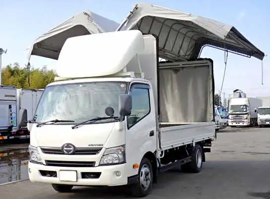 日野 デュトロ 小型 ウイング 幌ウイング TKG-XZU710Mの中古トラック画像1