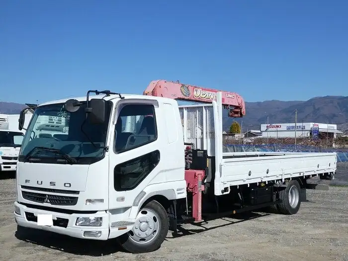 三菱 ファイター 中型/増トン クレーン付 床鉄板 3段の中古トラック画像1