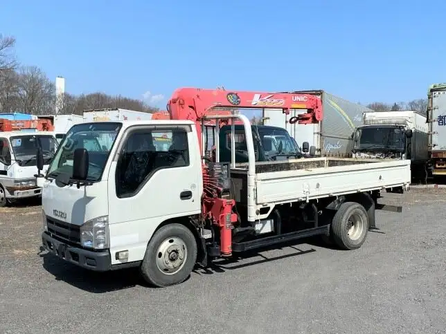 いすゞ エルフ 小型 クレーン付 3段 フックイン｜画像1