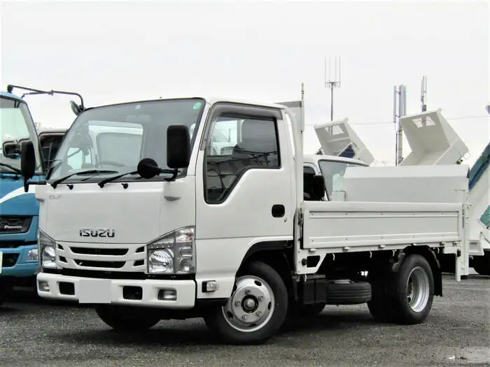 いすゞ エルフ 小型 平ボディ パワーゲート 床鉄板の中古トラック画像1