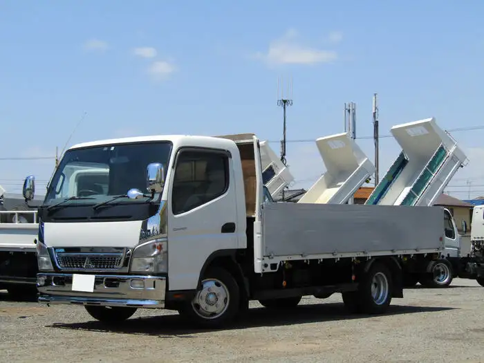 三菱 キャンター 小型 平ボディ 床鉄板 アルミブロックの中古トラック画像1