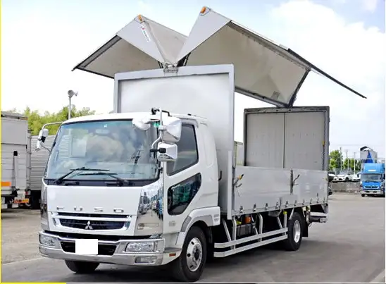 三菱 ファイター 中型/増トン ウイング パワーゲート ベッドの中古トラック画像1