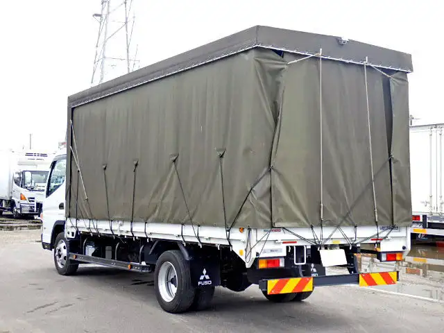 三菱 キャンター 小型 平ボディ 幌 床鉄板の中古トラック画像2