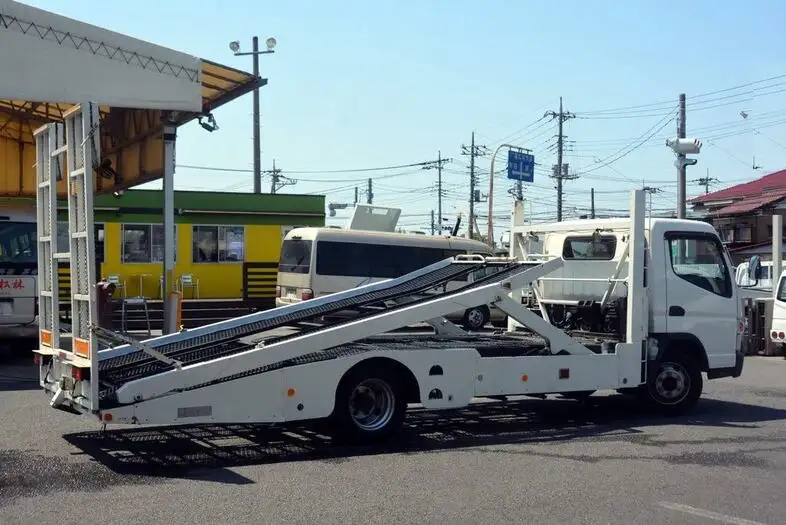 三菱 キャンター 小型 車両重機運搬 ウインチ TKG-FEB80の中古トラック画像2
