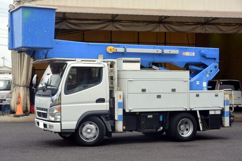 三菱 キャンター 小型 高所・建柱車 高所作業車 KK-FE73EBY