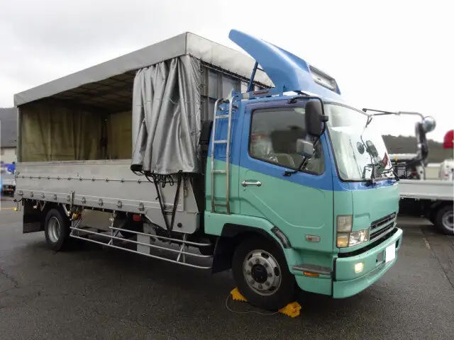 三菱 ファイター 中型/増トン 平ボディ 幌 アルミブロックの中古トラック画像9