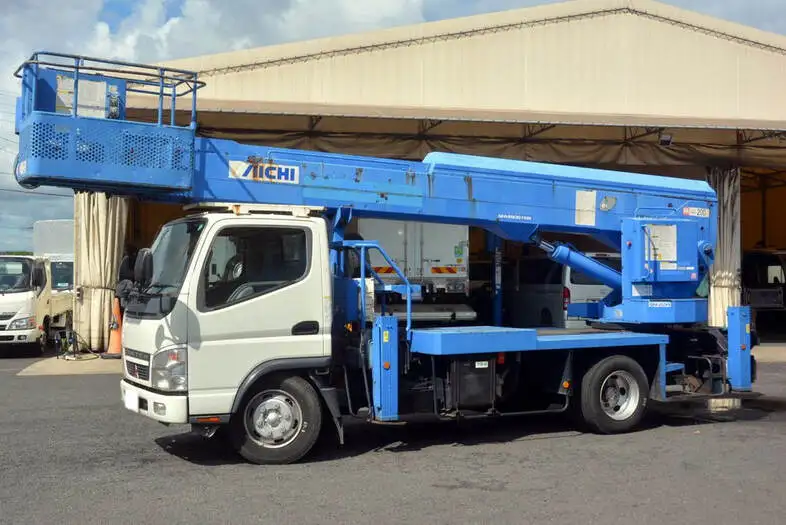 三菱 キャンター 小型 高所・建柱車 高所作業車 PA-FE73DEY の中古トラック【車両No.113285】