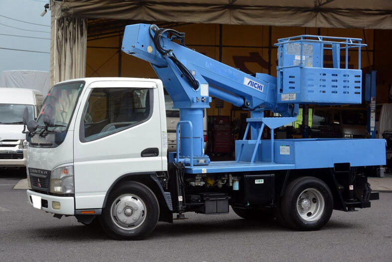 三菱 キャンター 小型 高所・建柱車 高所作業車 PA-FE73DB