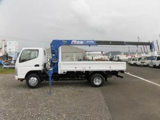 三菱 キャンター 小型 クレーン付 床鉄板 3段の中古トラック画像3