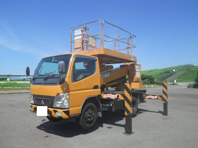 三菱 キャンター 小型 高所・建柱車 高所作業車 KK-FE73EB