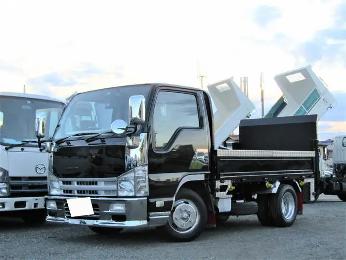 いすゞ エルフ 小型 平ボディ パワーゲート 床鉄板の中古トラック画像1