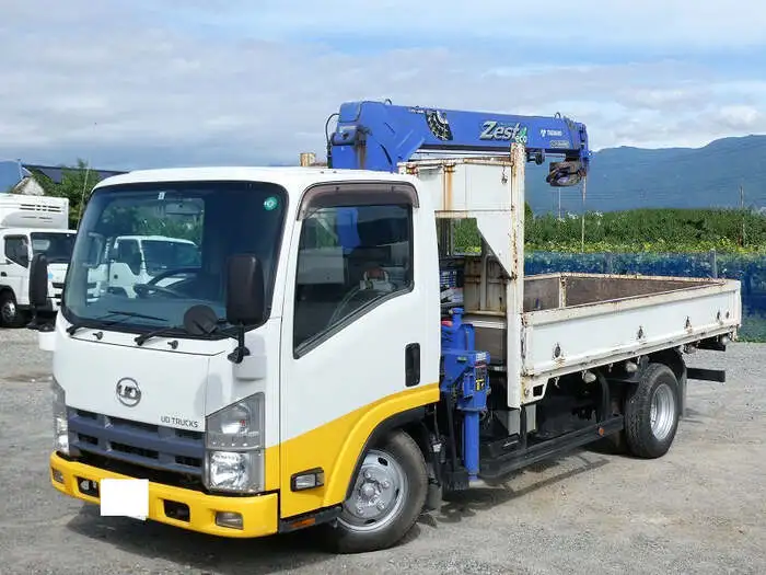 日産UD コンドル 小型 クレーン付 床鉄板 3段の中古トラック画像1