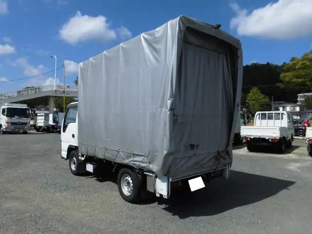 いすゞ エルフ 小型 平ボディ 幌 パワーゲートの中古トラック画像2