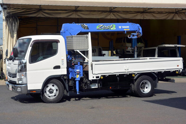 三菱 キャンター 小型 クレーン付 ワイドロング