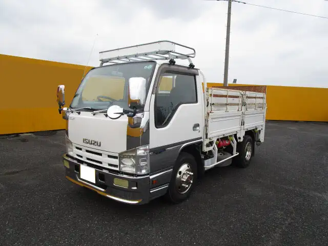 いすゞ エルフ 小型 平ボディ パワーゲート 床鉄板の中古トラック画像1
