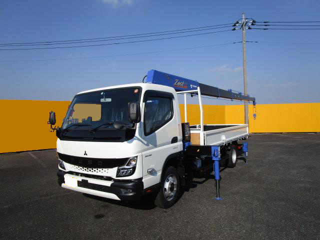 三菱 キャンター 小型 クレーン付 超ロング