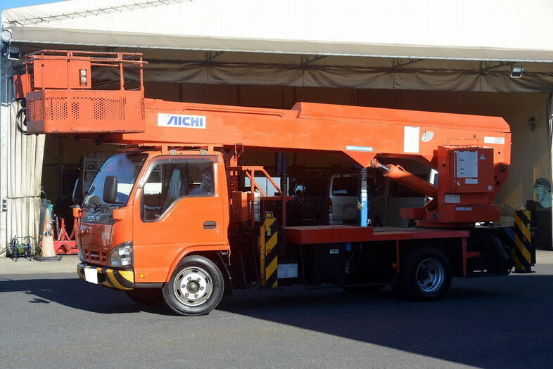 いすゞ エルフ 小型 高所・建柱車 高所作業車 PB-NKR81N