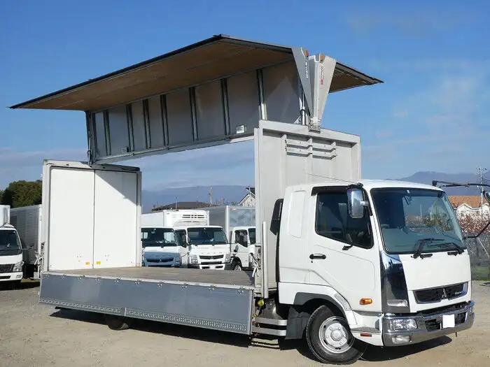 三菱 ファイター 中型/増トン ウイング エアサス ベッドの中古トラック画像2