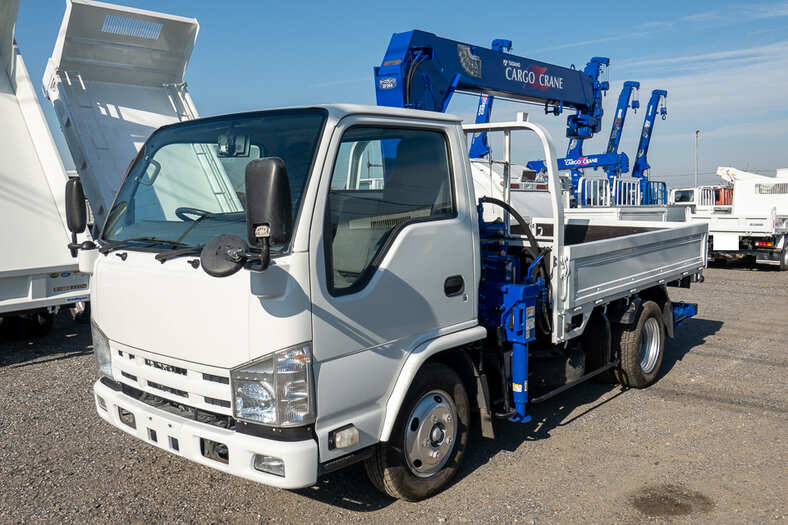 いすゞ エルフ 小型 クレーン付 セミロング