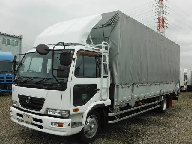 日産UD コンドル 中型/増トン 平ボディ 幌 パワーゲートの中古トラック画像1