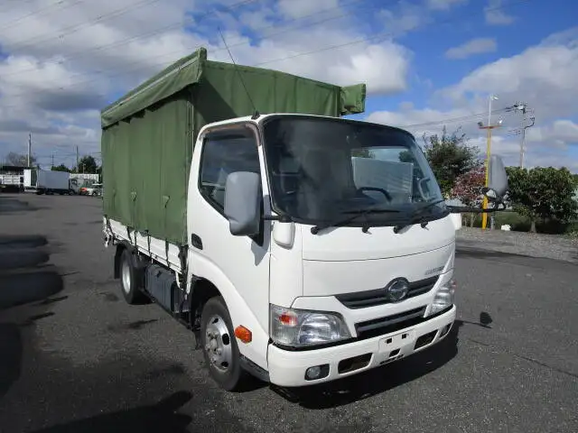 日野 デュトロ 小型 平ボディ 幌 TKG-XZC605Mの中古トラック画像2