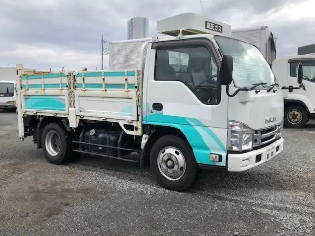 いすゞ エルフ 小型 平ボディ パワーゲート 床鉄板の中古トラック画像3