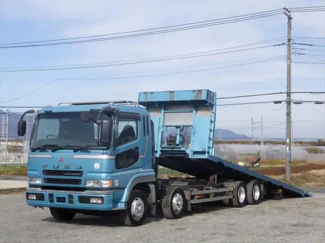 三菱 スーパーグレート 大型 車両重機運搬 ウインチ ベッドの中古トラック画像1