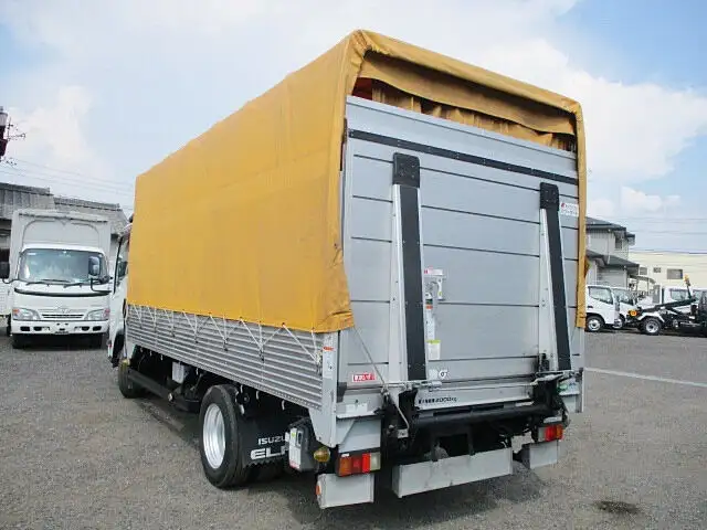 いすゞ エルフ 小型 平ボディ 幌 パワーゲートの中古トラック画像3