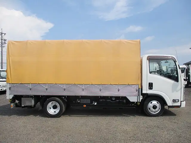 いすゞ エルフ 小型 平ボディ 幌 パワーゲートの中古トラック画像4