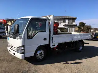 いすゞ エルフ 小型 クレーン付 床鉄板 4段 の中古トラック【車両No.114206】