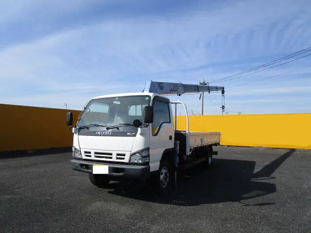 いすゞ エルフ 小型 クレーン付 床鉄板 5段 の中古トラック【車両No.122362】
