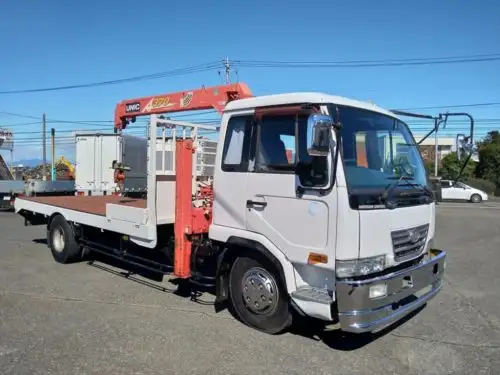 日産UD コンドル 中型/増トン 車両重機運搬 3段クレーン ベッドの中古トラック画像2