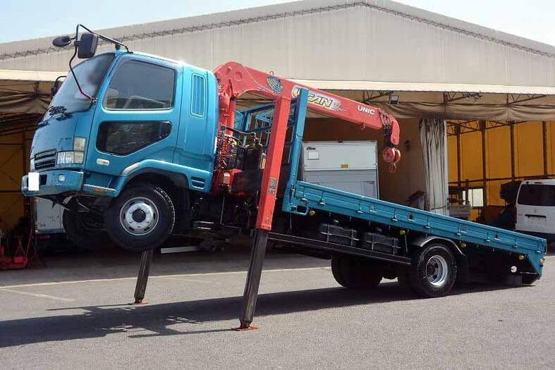 三菱 ファイター 中型/増トン 車両重機運搬 セルフローダー PA-FK61FK