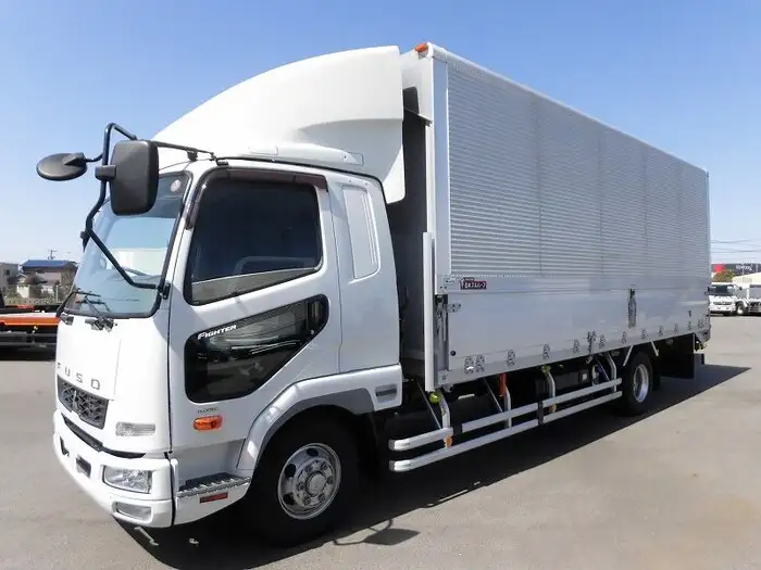 三菱 ファイター 中型/増トン ウイング ベッド TKG-FK61Fの中古トラック画像1