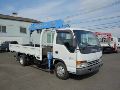 いすゞ エルフ 小型 クレーン付 床鉄板 6段の中古トラック画像2